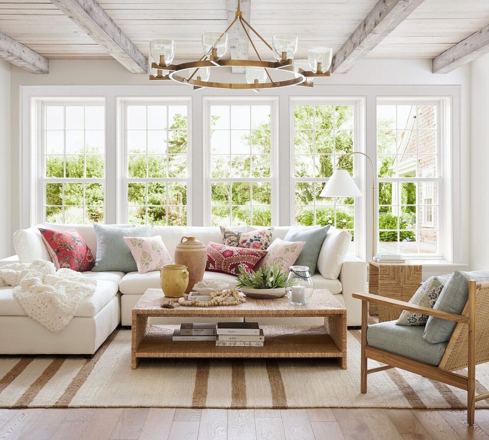 Danton Striped Jute Rug Pottery Barn Australia